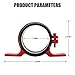 AUCELI Fuel Filter Mounting Bracket, 50mm Fuel Pump Clamp Bundle Holder, Aluminium Alloy Fuel Filter Mounting Cradle with Rubber Inner Ring, Universal Fuel Pump Bracket Car Accessories