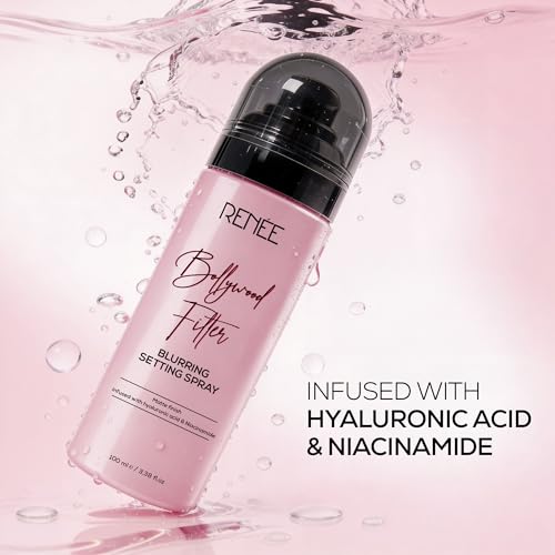 Image of RENEE Bollywood Filter Blurring Setting Spray for Face Makeup, Matte Finish & Pore Blur Effect with Niacinamide & Hyaluronic Acid, Long Lasting Makeup Fixer & Shine Control, Fine Mist 100ml