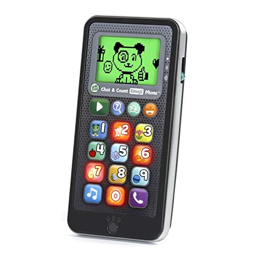 LeapFrog Chat and Count Emoji Phone, Black