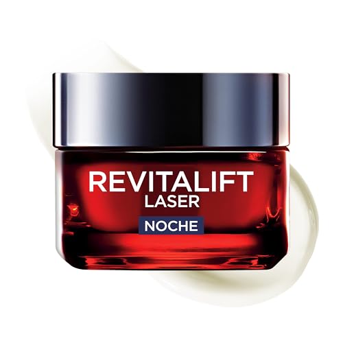 L'Oréal Paris Revitalift Láser Crema de Noche Anti-Edad Triple Acción, Antiarrugas y Multicorrección, 50 ml