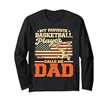 bandiera americana con scritta my favorite basketball player calls me dad maglia a manica