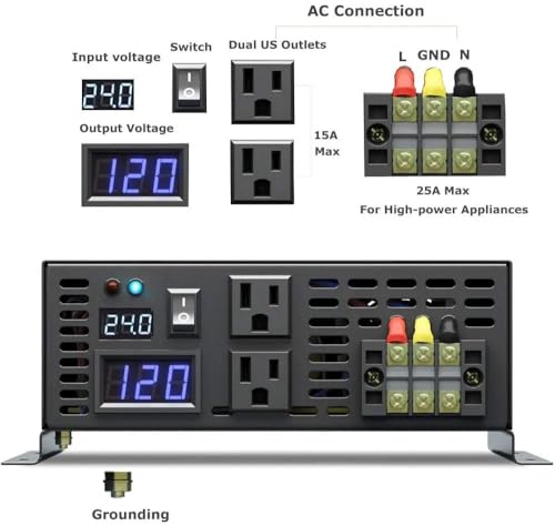 Onduleur solaire 3000W à signal sinusoïdal pur convertisseur DC AC haute performance - 4