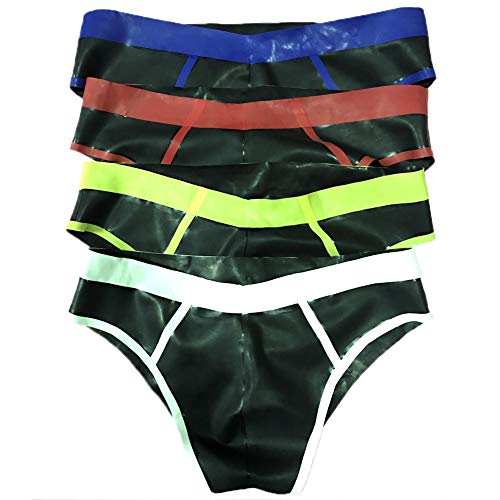 Latex Panties Men String Rubber Shorts Low Rise Trimmed Briefs Handmade Plus Size Underwear