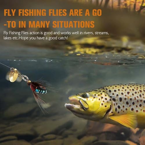 Dovesun Fly Fishing Lures Fly Fishing Flies Wet Fishing Flies Fishing Lures Fishing Spinner For Bass Sunfish Pike Trout Flies Fly Fishing Accessories thumb #2