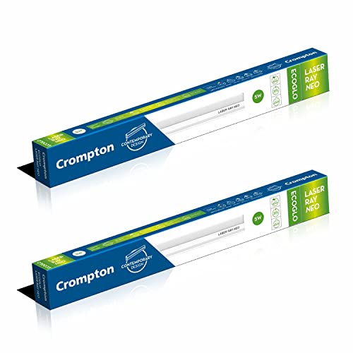Laser Ray Neo 1 Feet 5W LED Batten| Energy Efficient Batten for Home | Cool Daylight | Pack of 2
