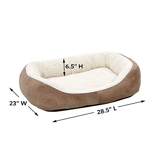 Image of MidWest Homes For Pets Fleece Cuddle Bed, Taupe, Medium, Dogs And Cat