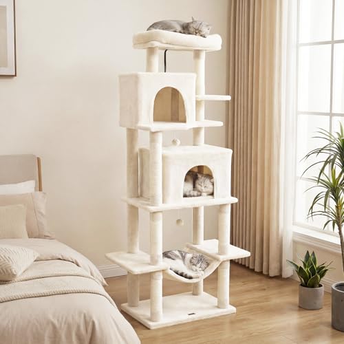 Árbol para gatos PETSITE de 70 pulgadas alto con 2 condos y rascador miniatura 2
