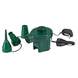 Texsport Electric Air Pump Inflates Deflates uses AC Power or 12 Volt Car Charger