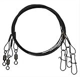 Eagle Claw 08012-014 18-Inch Steel Leader 60#, Black, 3-Pack