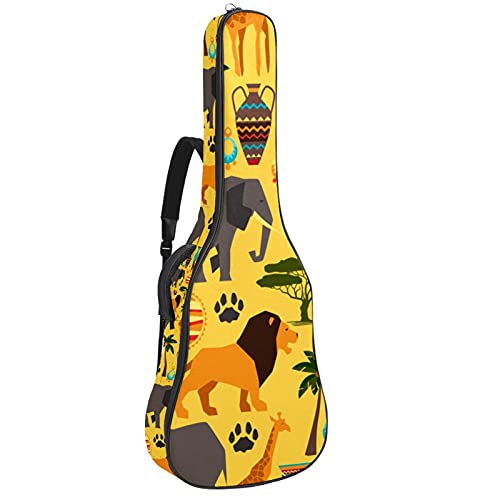 Sac de transport pour guitare folk et classique 106 cm à motif animal