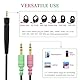 GSP600 Kopfhörer Audio Kabel, GSP500 Aux Kabel Kompatibel mit Sennheiser Game ONE, Game Zero, PC373D, GSP670, GSP600, GSP500, GSP350 Kopfhörer auf Xbox One PS4 PC Smartphones, Nylon Klinkenkabel, 2 m