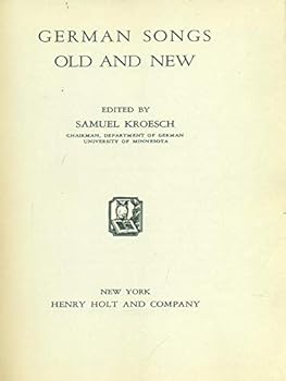 Hardcover German Songs Old and New [German] Book