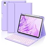【Clavier rétroéclairé à 7 touches】: ce clavier pour étui iPad A16 dispose d'un rétroéclairage noir à 7 couleurs et d'une luminosité réglable sur 3 niveaux pour l'étui iPad A16 avec clavier, le clavier pour étui iPad 11e génération avec clavier/iPad 10e génération vous offre un plaisir visuel différent et une expérience de frappe confortable dans un environnement sombre