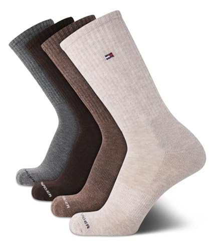 Tommy Hilfiger Men's Athletic Socks - Cushion Crew Socks (4 Pack)