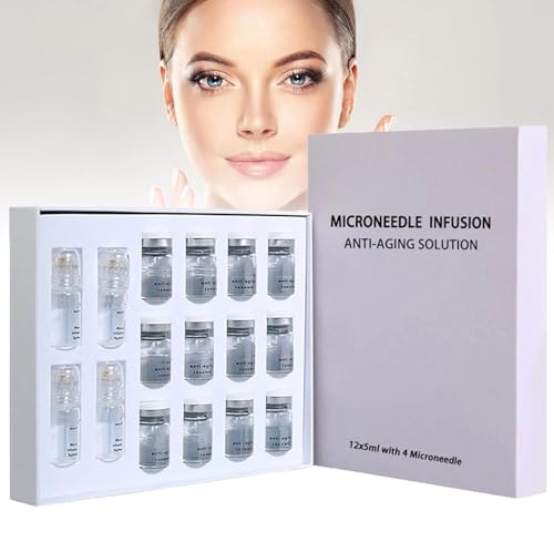 12 Stück Micro Needling Kit, Beauty Micro Infusion Kit For Face, Microneedlings-Infusion System, Anti-Aging & Smooth Wrinkles Facial Serum, Skin Tightener, Geschenke für Frauen