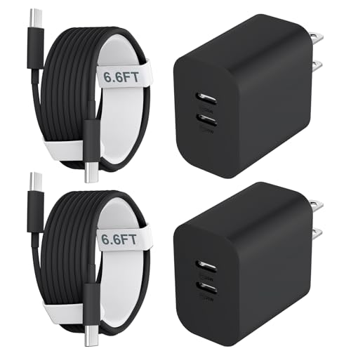 Image of Phone 15 /16 /17 Pro Max Charger Fast Charging, 20W Dual Port USB C Charger Block with 6.6FT Long USB C to C Charging Cable Cord for Phone 17 16 15 Pro Max /17 16 15Pro /15 /1615Plus,Air