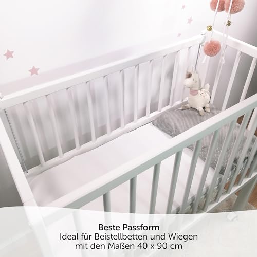 MAKIAN wasserdichte Betteinlage - Matratzenauflage 40x90 cm - Molton Matratzenschoner aus Baumwolle - Oeko-TEX® Standard 100 geprüft, wasserdicht & hygienisch - Kochfest & trocknergeeignet