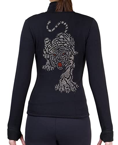 NY2 SPORTSWEAR Figure Skating Polartec Polar Fleece Jacket with Rhinestones JR94 - Adult Sizes - (Adult Small)