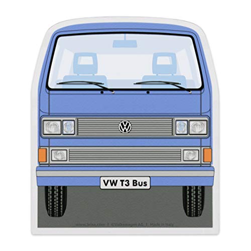 BRISA VW Collection - Accesorio de Invierno para automóvil Volkswagen de polycarbonato: raspador de hieloquita Nieve y Hielo T3 Camper Bus (Azul)