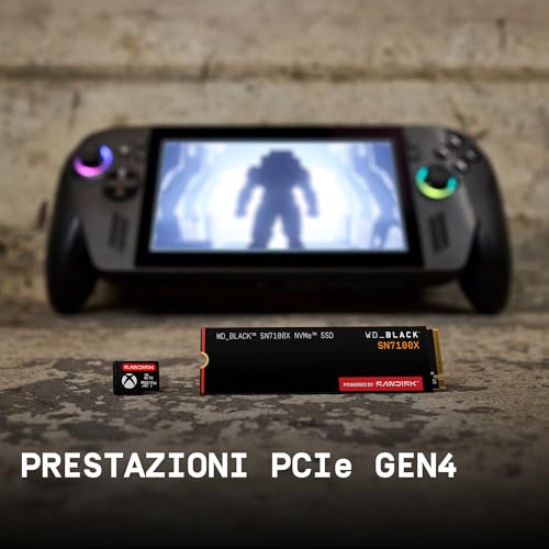 WD_BLACK SN7100X NVMe SSD da 2 TB (con velocità di lettura fino a 7.250 MB/s, Storage con licenza ufficiale per ROG Xbox Ally e PC, PCIe Gen4, 1 mese di Xbox Game Pass Ultimate) - Hdd - Immagine 6