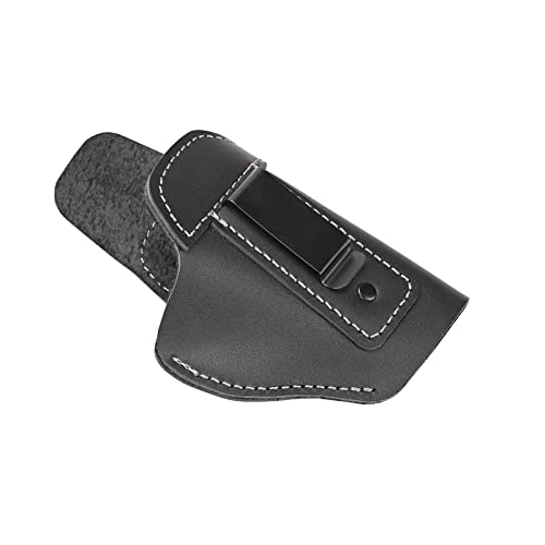 Rlsoco Leather Gun Holster For Taurus Pt111 G2 / G3 / Pt111 / Pt140 9Mm, S&W Bodyguard, M&P Shield 9Mm, Glock 17/19/22/23/27, Fits Compact Pistols & Similar Small Handguns 9Mm With Long Cover Head #TOP3