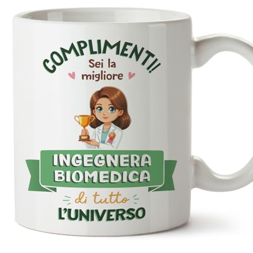 Mugffins Tazza in ceramica per INGEGNERA BIOMEDICA donna 11 oz