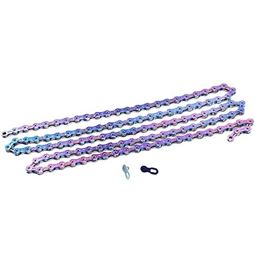 Fahrradkette 11 Speed ​​Fahrradkette Bunte Ultra Straßen-Fahrrad-Kette Durable Missing Link Regenbogen-Ketten for MTB Rennrad