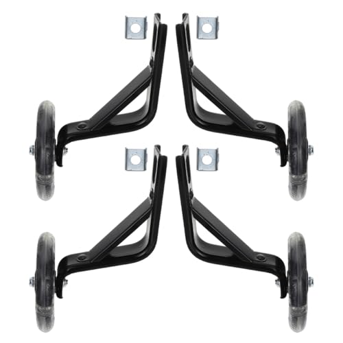 Ruedas de entrenamiento para bicicleta 2 pares de 16 pulgadas Ruedas estabilizadoras duraderas con soporte para equilibrio y aprendizaje de ciclismo miniatura 1