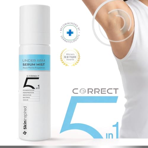Image of SkinInspired 5 in 1 Underarm Serum Deodorant IFRA Approved Aqua Marine Fragrance Spray for Pigmentation & Sweat Control | 12.10% Triple AHA Complex + Melazero | Reduces Dark Underarms & Bacteria | Non-Sticky & Fast Absorbing | 100ml (Pack of 2)