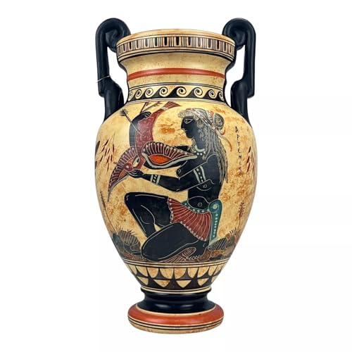 Amphora Vase Goddess Diana Artemis & Athena Ancient Greek Pottery