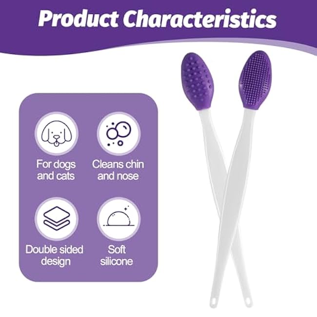 Cat Acne Chin Treatment Brush & Scraper Kit - Double-Sided Silicone Grooming Tool for Blackhead Removal & Cleaning - Cat Grooming Supplies (6PCS)-Vrhsqh5n