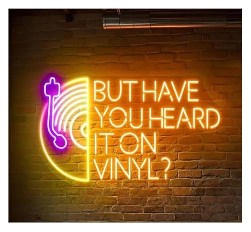 Lampe néon vinyle dimmable 50 x 30 cm pour sublimer une collection de disques