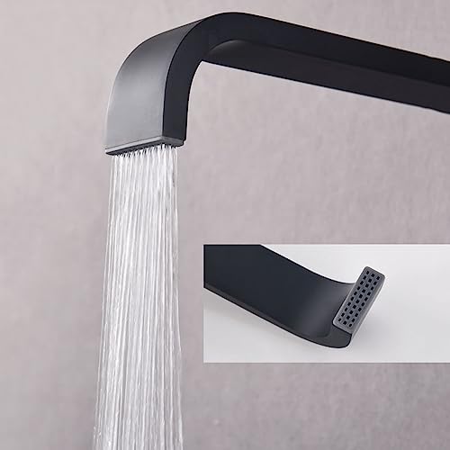 Mitigeur de lavabo mural cascade en laiton avec commande d'eau chaude et froide