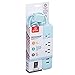 Globe Electric 78255 Designer Series 6ft 3-Outlet USB Surge Protector Power Strip, 2X USB Ports, Surge Protector, Mint Finish