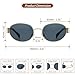 Xpectrum Vintage Retro Oval Sunglasses for Womens Mens, Trendy Classic Shades, Gold Fashion Glasses X9896 (Grey/Gold)