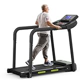 FYC Walking Treadmill for Seniors with Extended Handrails & Deck, Composite Shock-Absorbing Treadmill for Seniors, Optional APP Control, 300 LBS Capacity