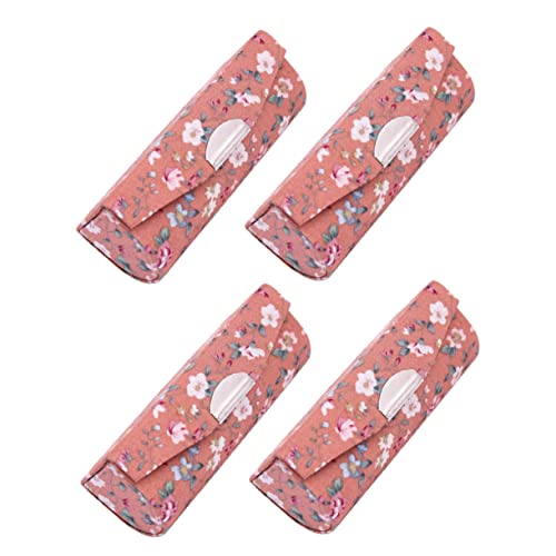 minkissy 4piezas Caja De Lápiz Labial Floral para Labiales Incluye Soporte para Labiales y Espejo Caja De Cosméticos Portátil para Bálsamo Labial