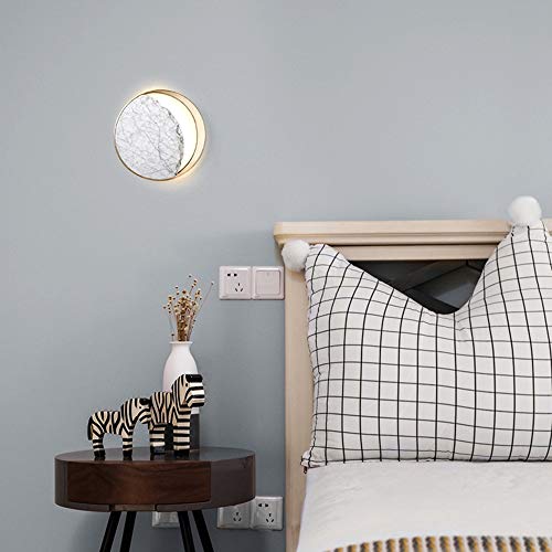 Lámpara de pared moderna imitación mármol estudio Φ25cm 3