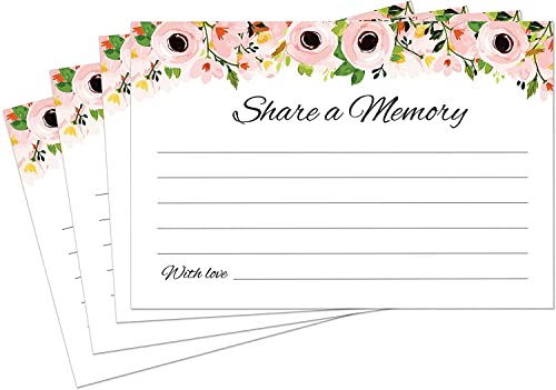 Share A Memory Cards - 50 Pack - Tasteful Alternative To Funeral Guest Books For Memorial And Celebration Of Life Or Going Away Party, Birthday Or Graduation Guest Book #TOP30