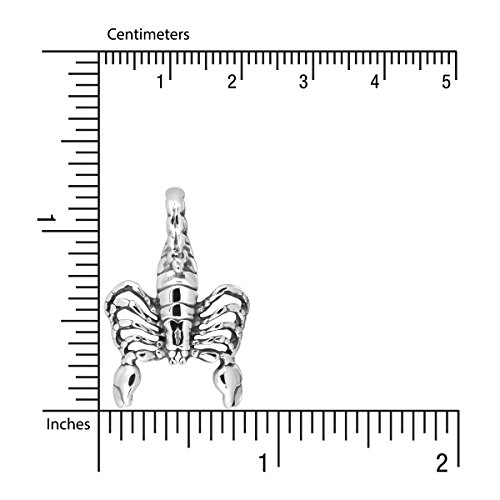 WithLoveSilver 925 Sterling Silver Zodiac Horoscope Scorpio Sign The Scorpion (24Oct–22Nov) Pendant4