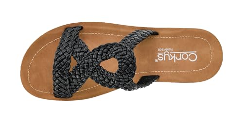 Corkys Footwear Womens All Tangled Up Sandals - With Flexible Comfortable Soles, Woven Straps, And A Chic Keyhole Design - Chic and Stylish Summer Sandals4
