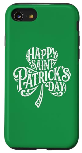 Happy Saint Patrick's Day. ���p�g���b�N�̓� T �O���[�� �X�}�z�P�[�X iPhone SE (2020) / 7 / 8 �p