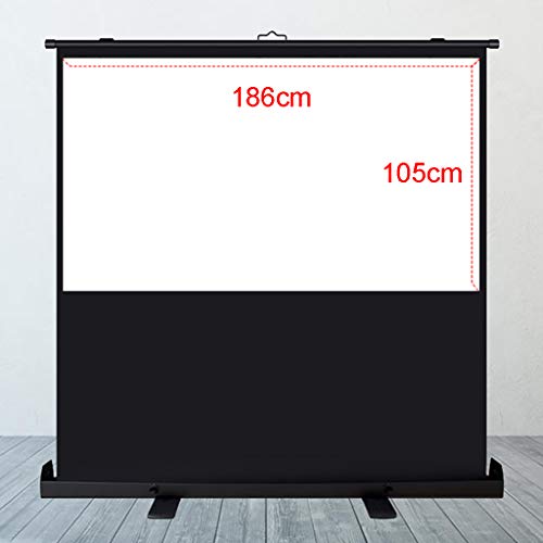 Pantalla de proyección portátil 84 pulgadas con soporte miniatura 3