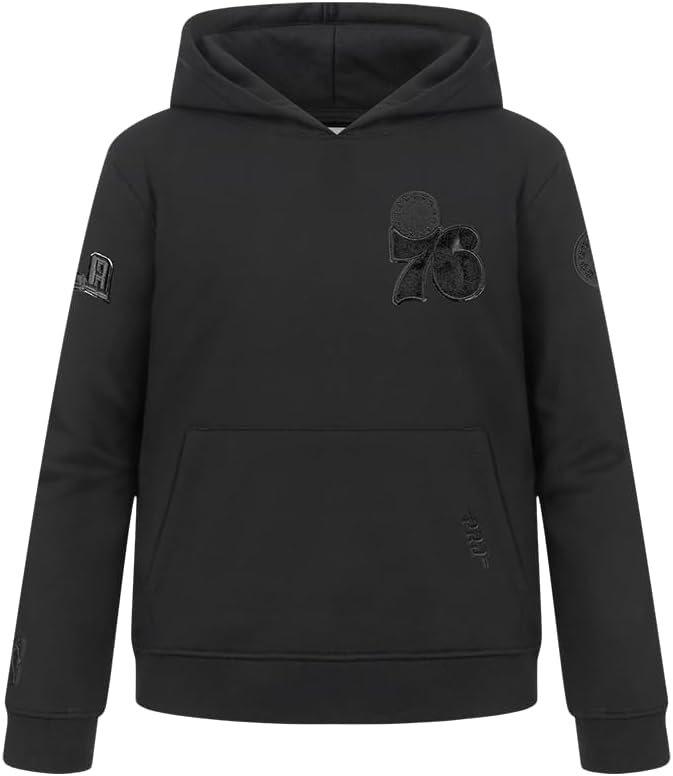 Pro Standard NBA boys Big Boys Nba Classic Triple Black Fleece Pull Over Hoodie