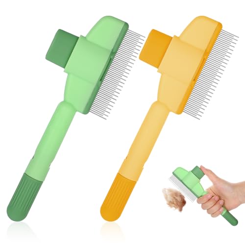 BOHUIZ 2 Pack Flea Comb for Cats Dogs Brush for