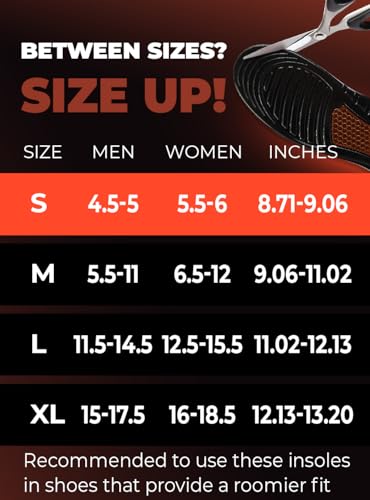 Image of CRUVHEAL Work Comfort Orthotic Insoles - Anti Fatigue Shoe Insert Men Women - Low Arch Support - Shock Absorption - Foot Pain Relief - Work Boot Insoles (S, Brown)