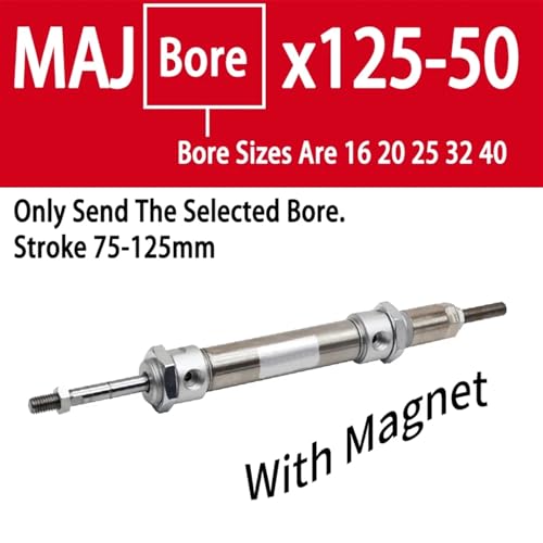 Vérin pneumatique double effet MAJ40 outil piston alu course réglable - 3