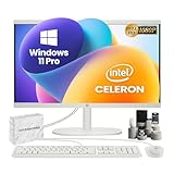 HP All-in-One Desktop Computer - 32GB RAM, 1TB SSD, 21.5' FHD Anti-Glare Display, Intel Celeron J4025, Wired KB & Mouse, Wi-Fi 6, for Students & Business, Windows 11 Pro, w/Accessories
