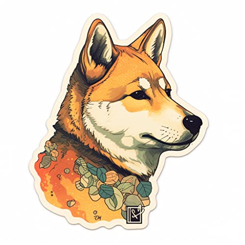 Image of Yoonek Graphics Shiba Inu Dog Vinyl Decal Sticker for Car, Laptop, Tumbler, More. #001666