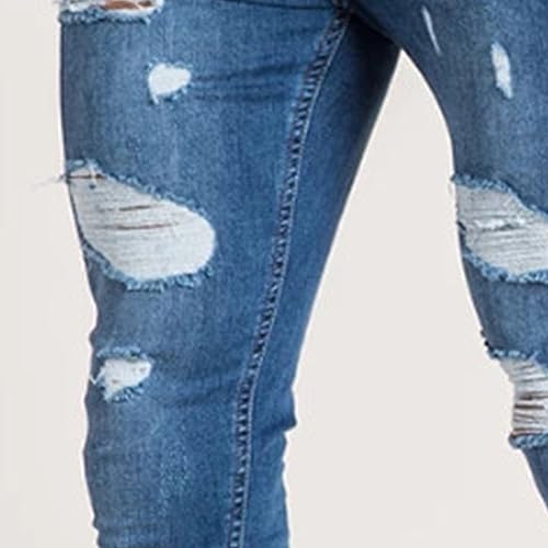Jeans Slim Breaking de Qualité Supérieure aux Finitions Plissées - 5